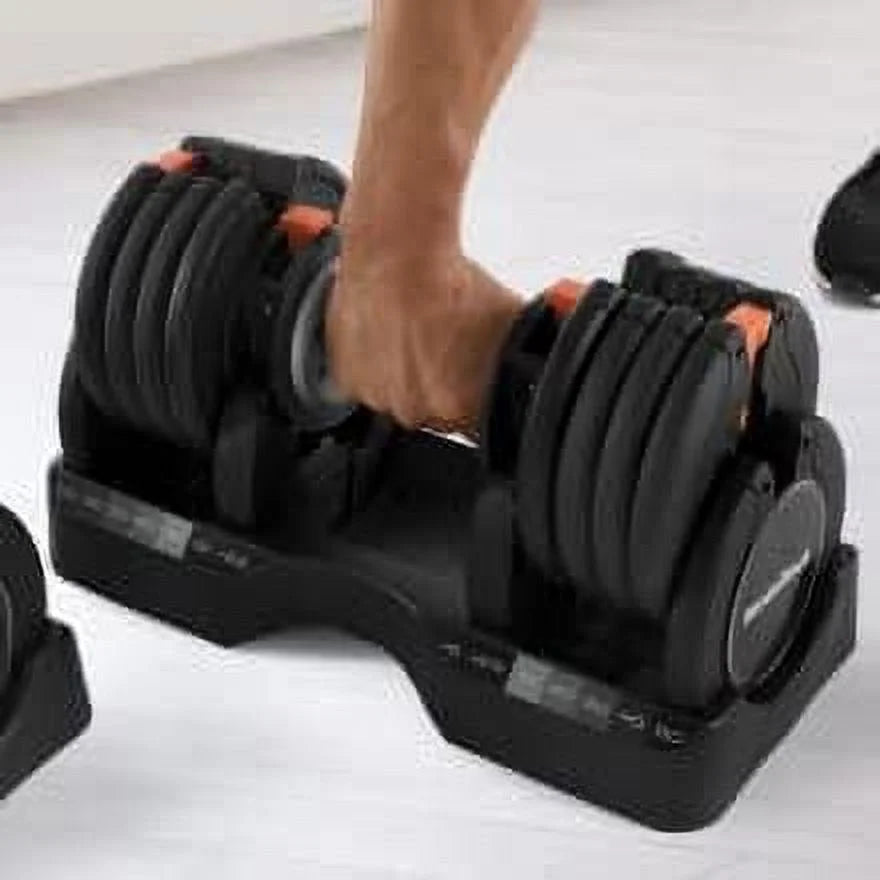 55 Lb Select-A-Weight Dumbbell Pair, Black