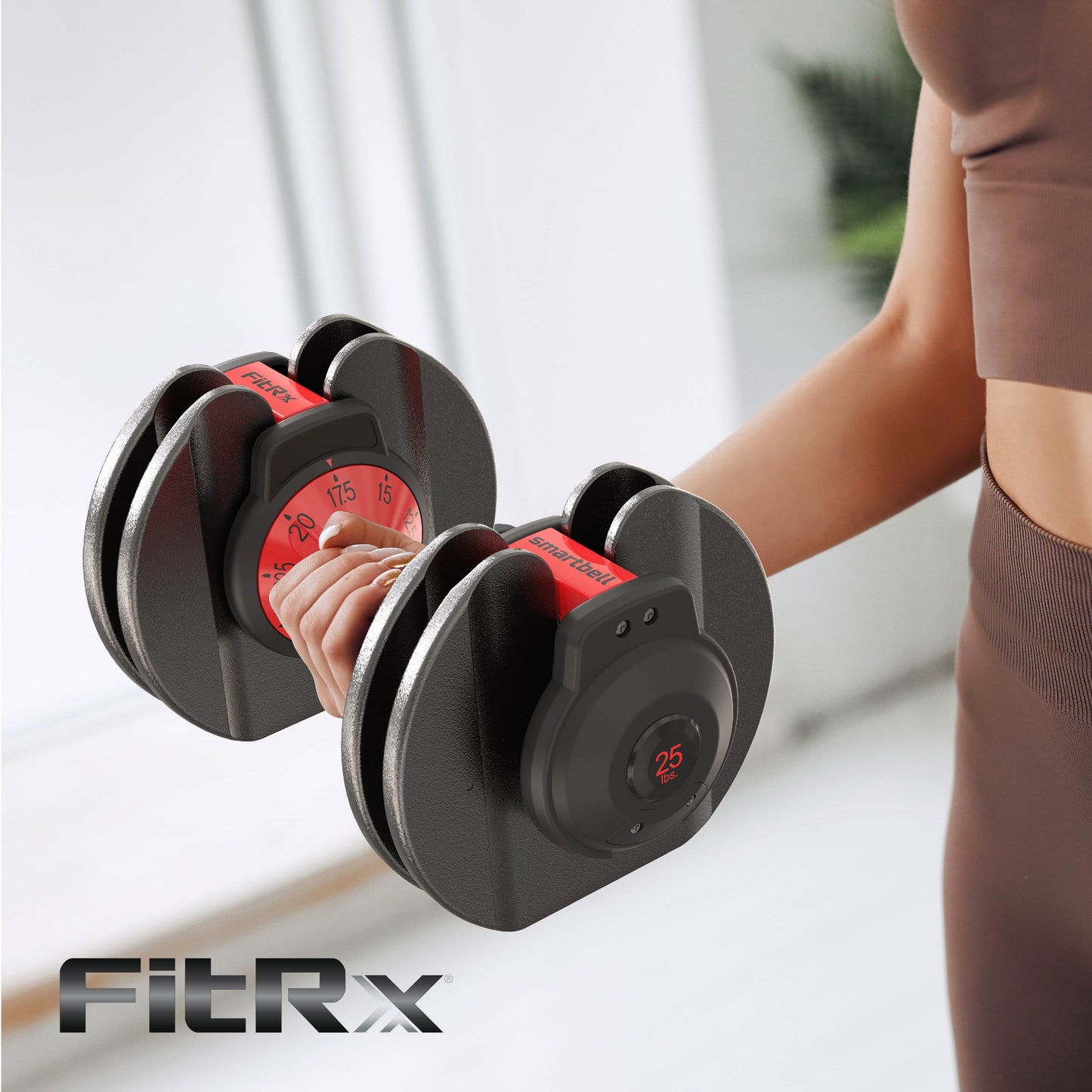 (2 Pack) Smartbell, 25Lbs. Quick-Select 9 in 1 Adjustable Dumbbell for Home Gym, 5-25Lbs. Weight in 2.5Lbs Increments