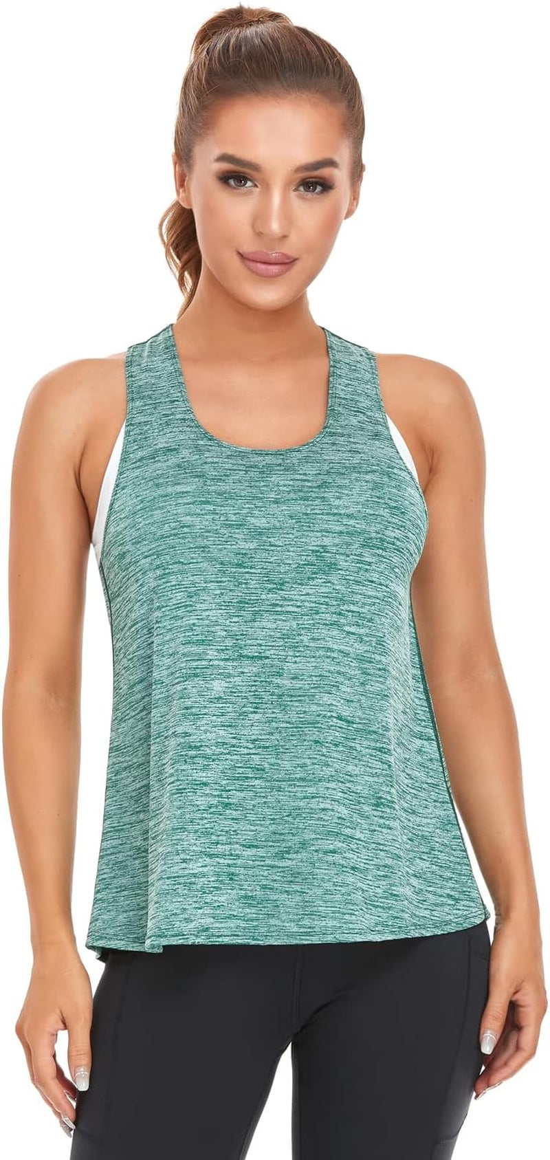 Women Workout Tank Tops Loose Fit Racerback Muscle Tanks Sleeveless Shirts Pack for Yoga Running Exercise Gym