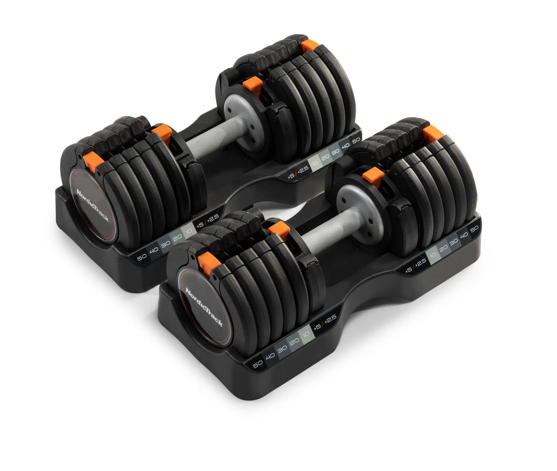 55 Lb Select-A-Weight Dumbbell Pair, Black