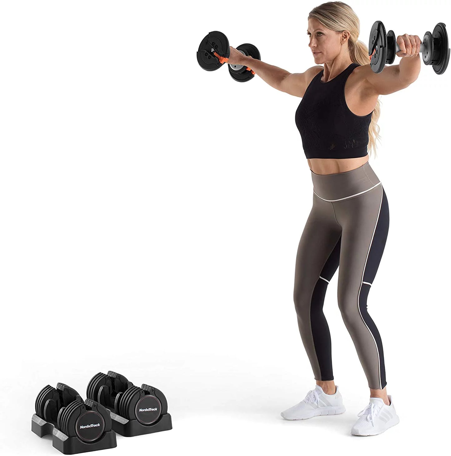 55 Lb Select-A-Weight Dumbbell Pair, Black