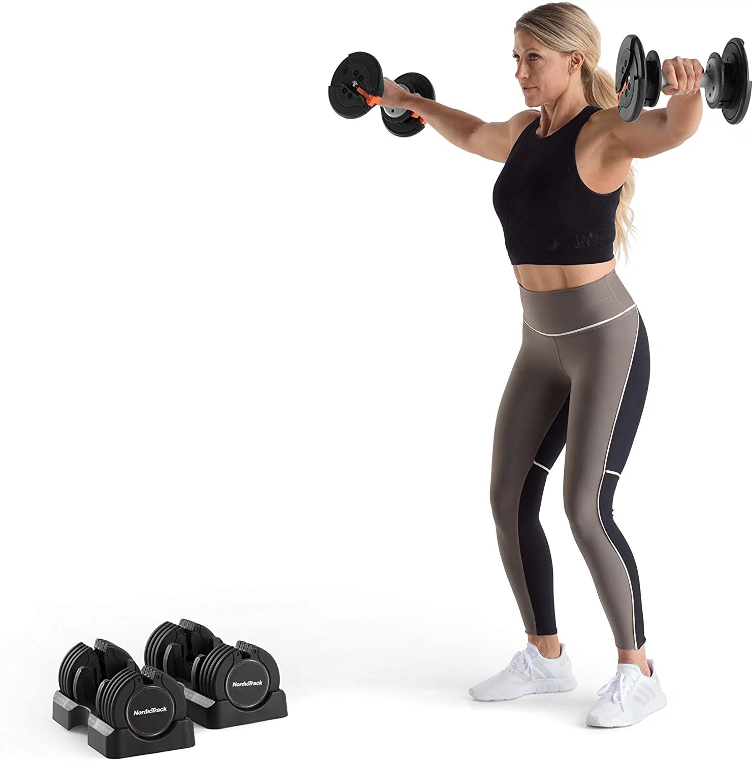 55 Lb Select-A-Weight Dumbbell Pair, Black