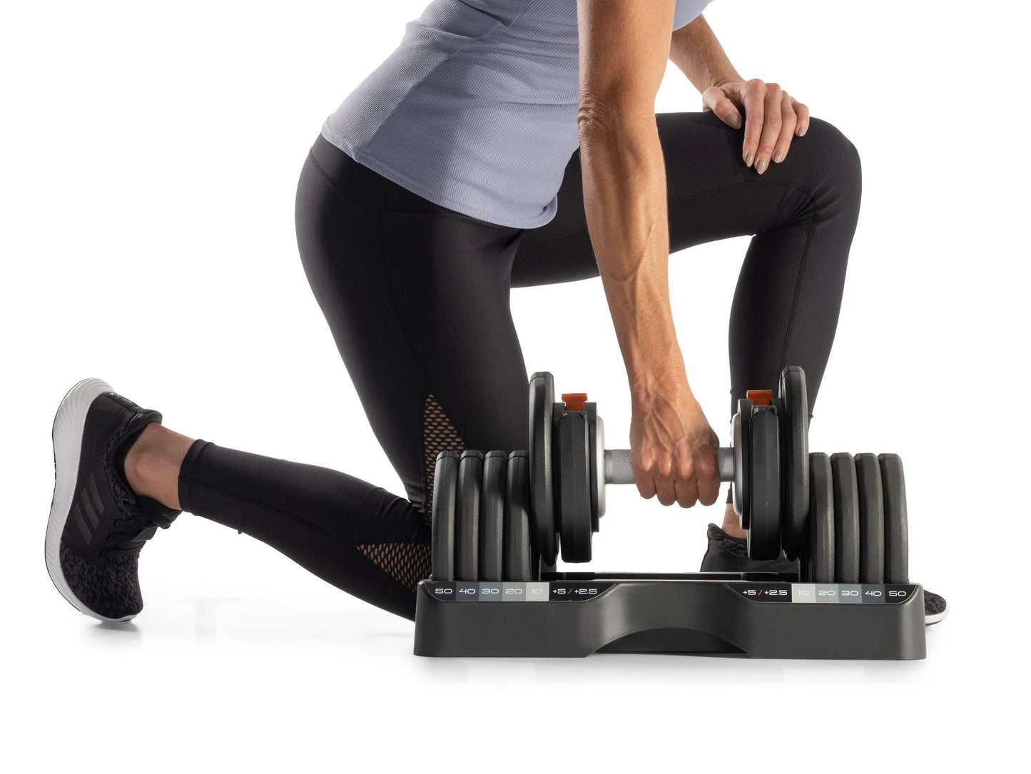 55 Lb Select-A-Weight Dumbbell Pair, Black