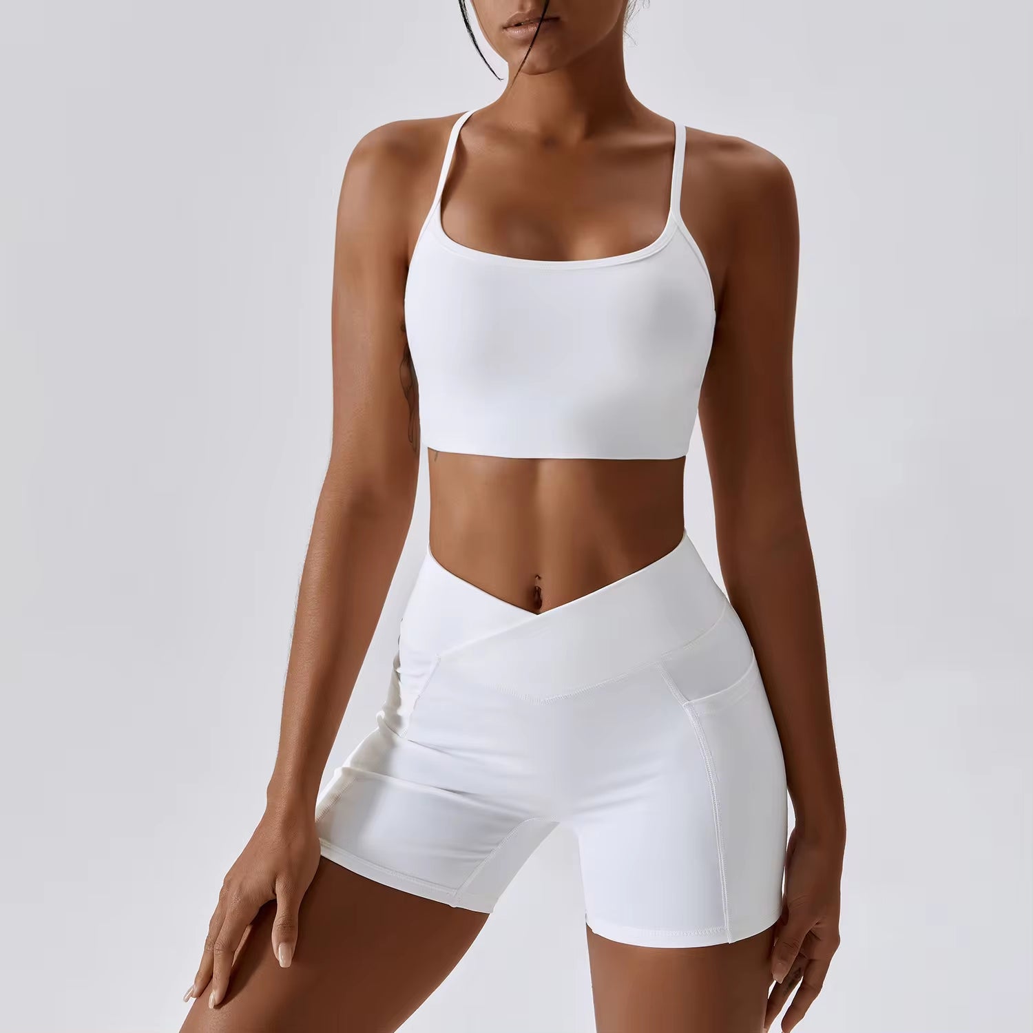 Yoga Set 2PCS Gym Workout Clothes for Women Seamless Leggings Sports Bra Suit Female Clothing High Waist Shorts Women Tracksuit