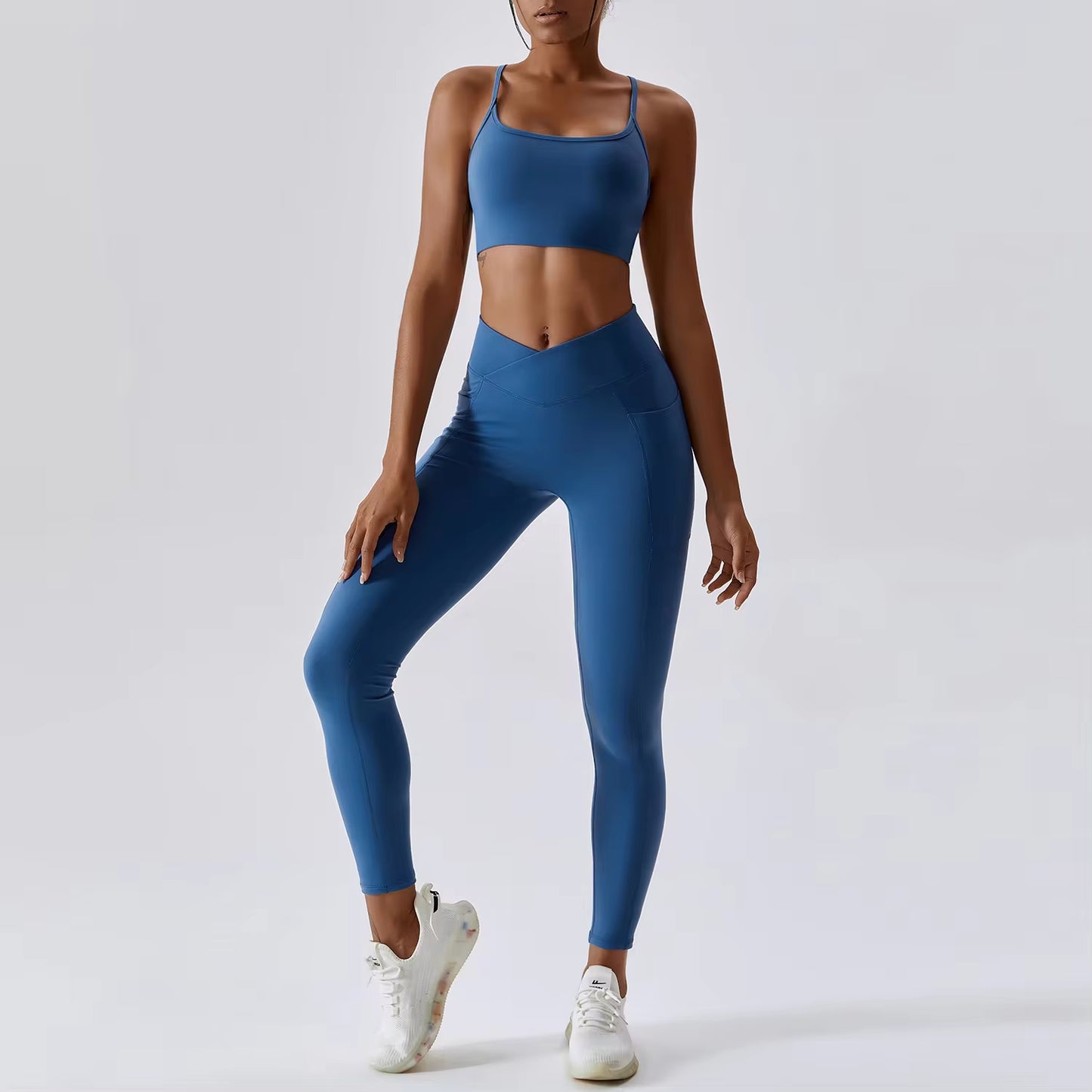 Yoga Set 2PCS Gym Workout Clothes for Women Seamless Leggings Sports Bra Suit Female Clothing High Waist Shorts Women Tracksuit