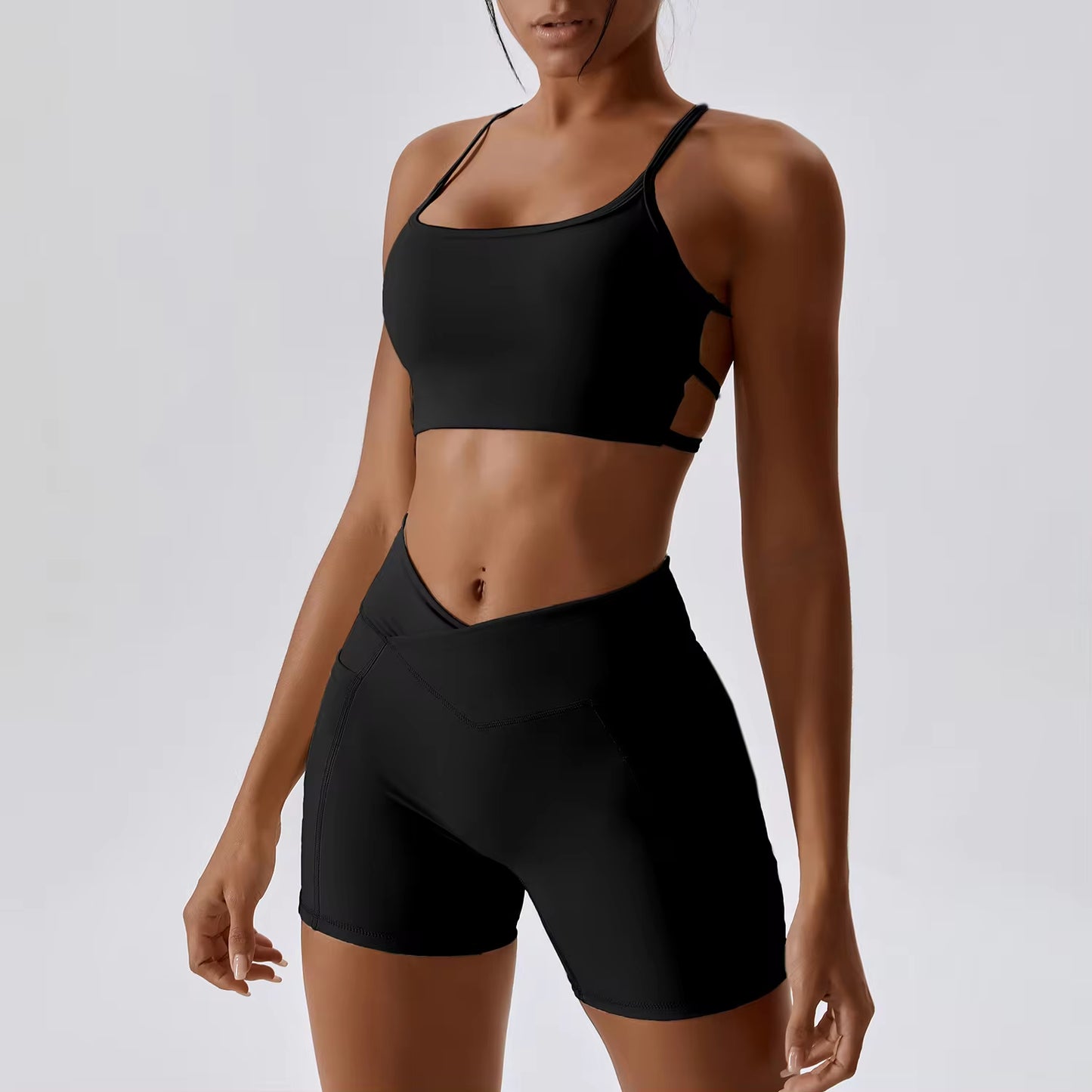 Yoga Set 2PCS Gym Workout Clothes for Women Seamless Leggings Sports Bra Suit Female Clothing High Waist Shorts Women Tracksuit