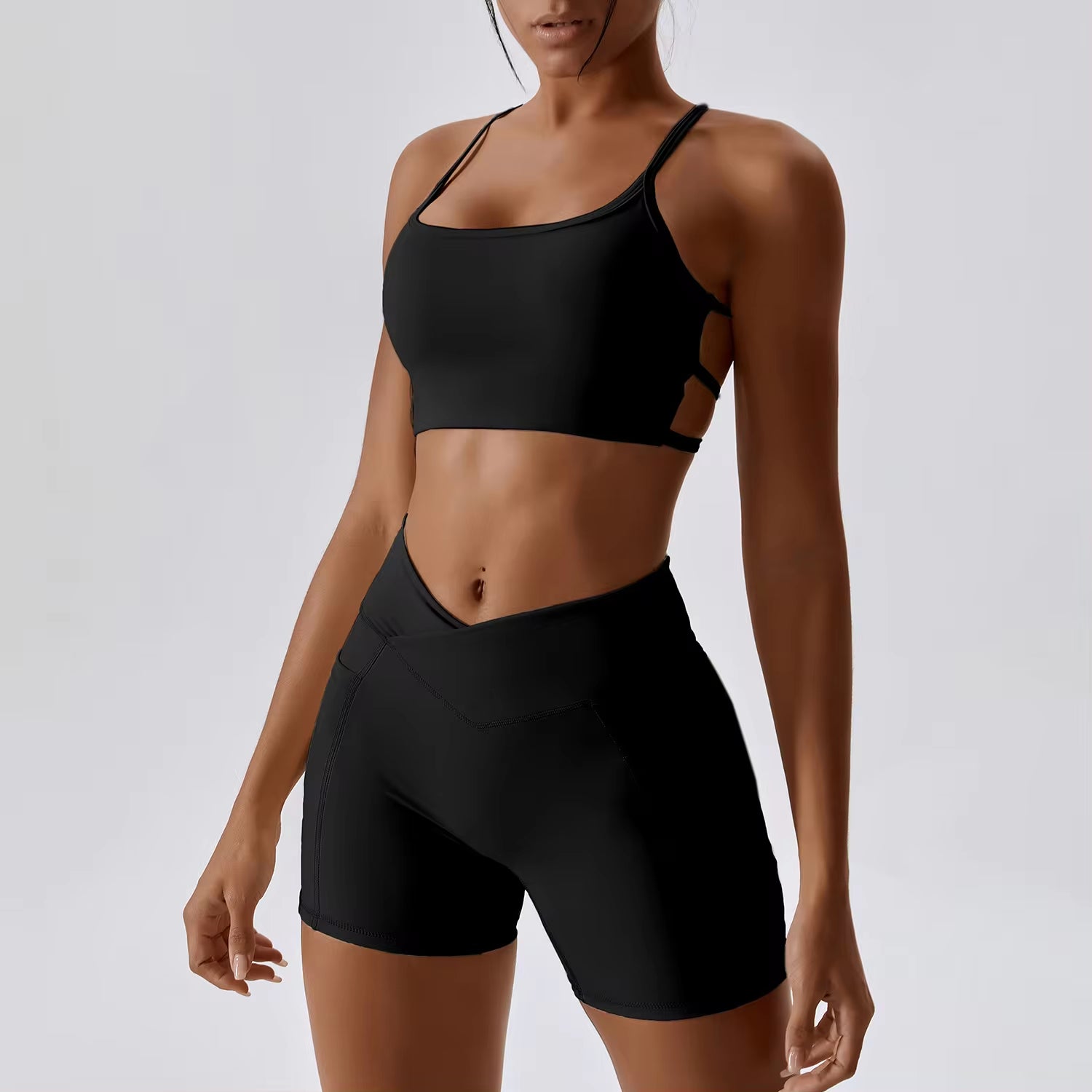 Yoga Set 2PCS Gym Workout Clothes for Women Seamless Leggings Sports Bra Suit Female Clothing High Waist Shorts Women Tracksuit